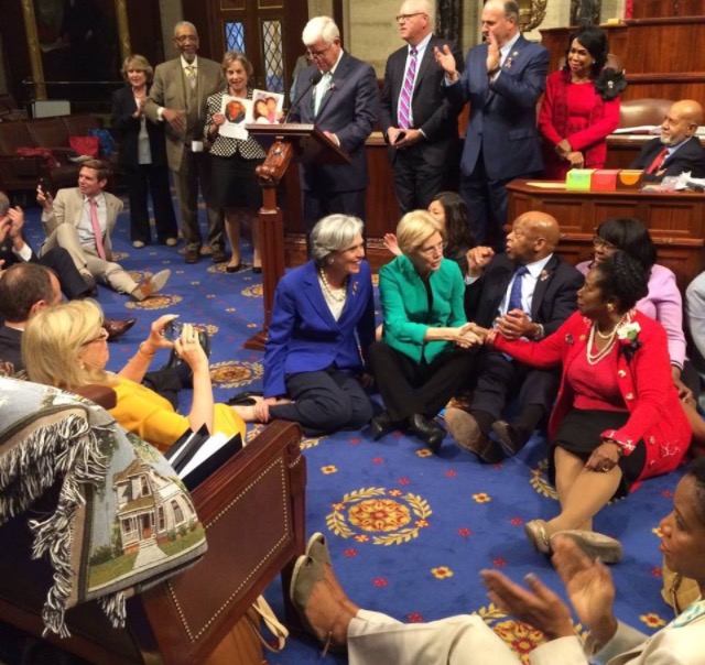 The House sit-in with Rep Lee