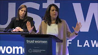 Carol Robles-Román with Mary Mazzio at Trust Women 