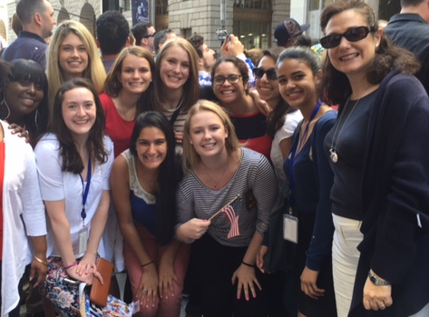 Legal Momentum interns and staff members at the World Cup victory parade